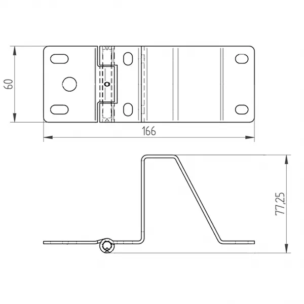 Dimensions de la charniere latérale anti-pince doigts